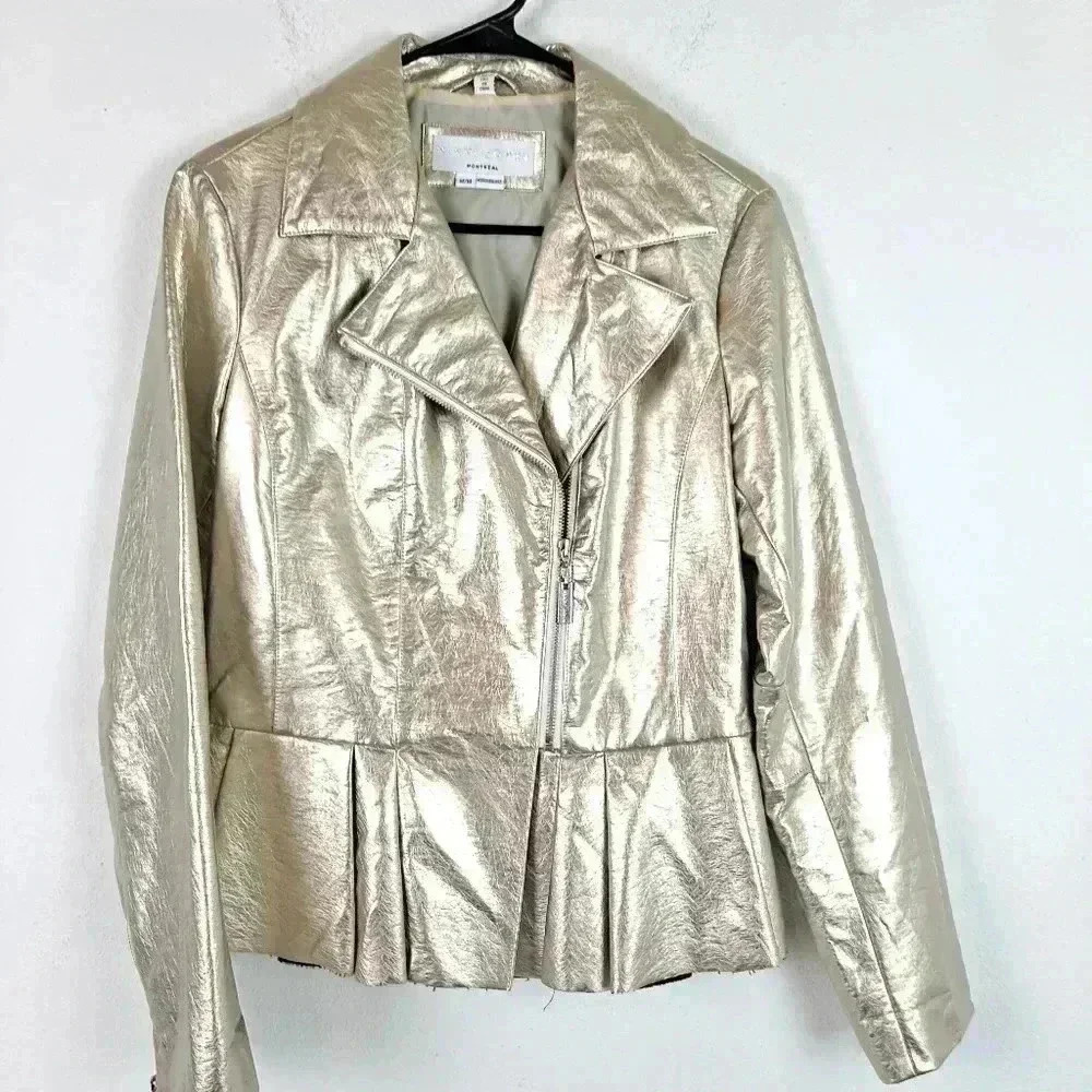 NIKKI JONES MONTREAL FAUX LEATHER SIZE MEDIUM EUC